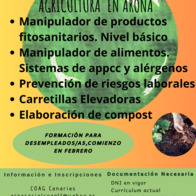 Programa experimental de Empleo "Empleo en tonos verdes" Formación Gratuita de Agricultura en Arona